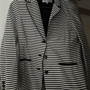Worth Black and White Striped Jacket